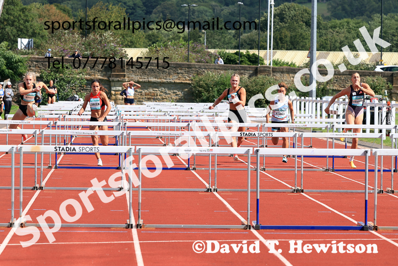 Heptathlon 100 metres hurdles, 2025 EAP International Combined Events, Hexham, Northumberland.  Photo: David T. Hewitson/Sports for All Pics